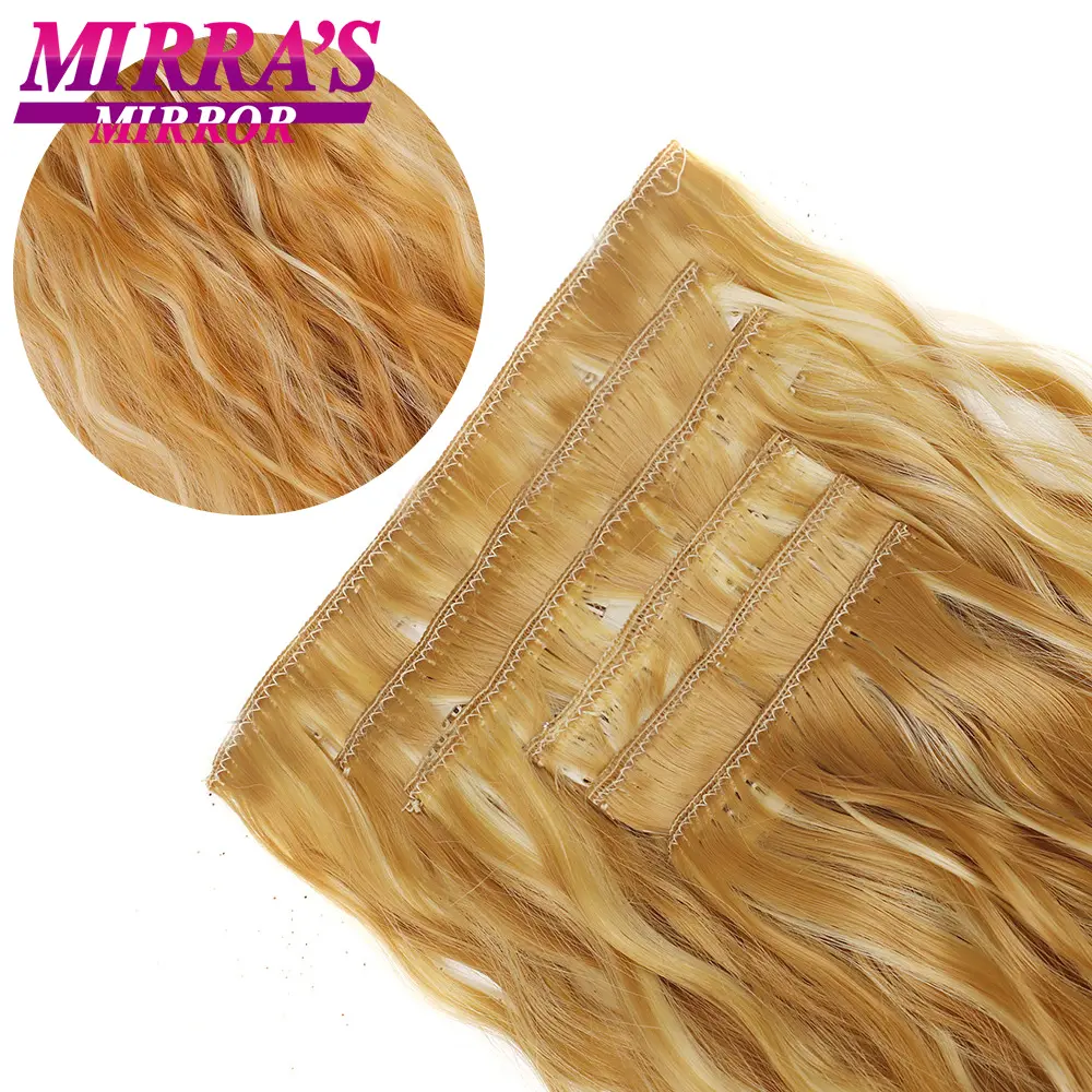 Clip In Hair Extensions 6PCS Thick Long Loose Waves Hair Extensions 20INCH Natural Soft Waves Wavy Hairpieces for Women