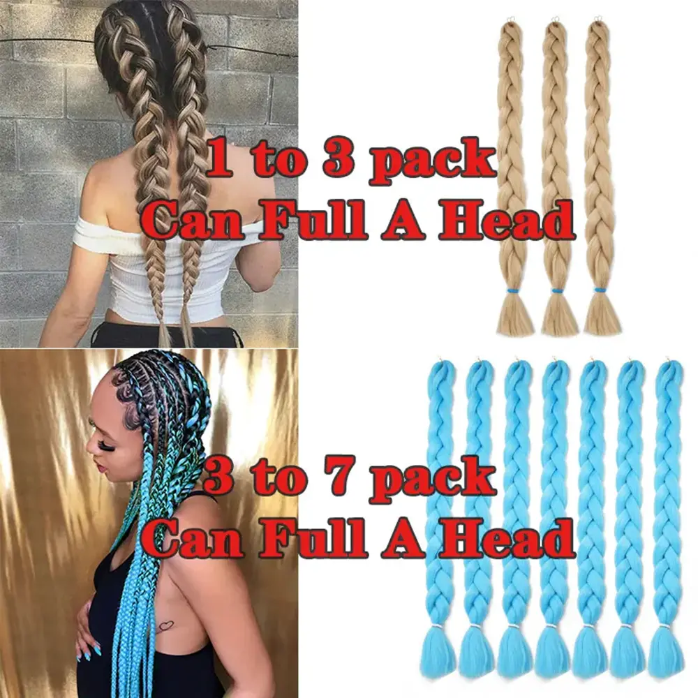 Xpression 82 Inch Jumbo Braiding Hair Synthetic Braid Crochet Hair Extensions 165g Pre Stretched Braid Wholesale For Black Women