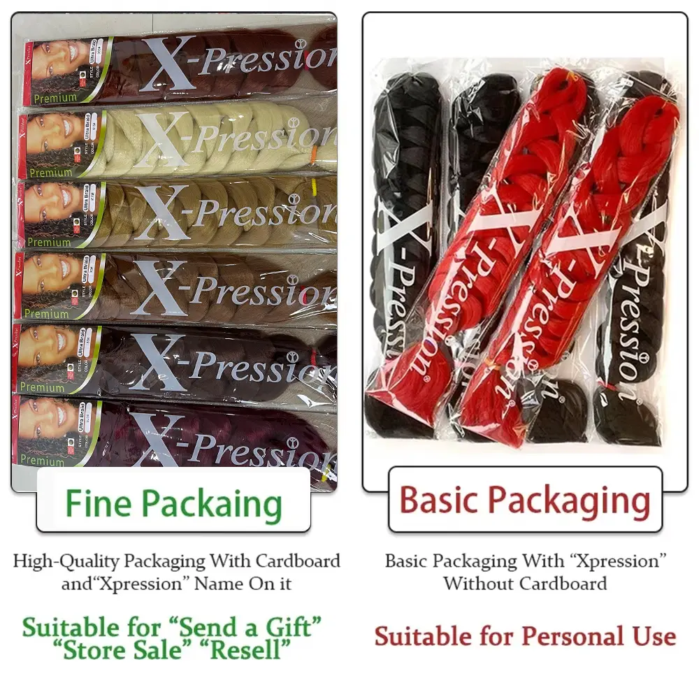 Xpression 82 Inch Jumbo Braiding Hair Synthetic Braid Crochet Hair Extensions 165g Pre Stretched Braid Wholesale For Black Women