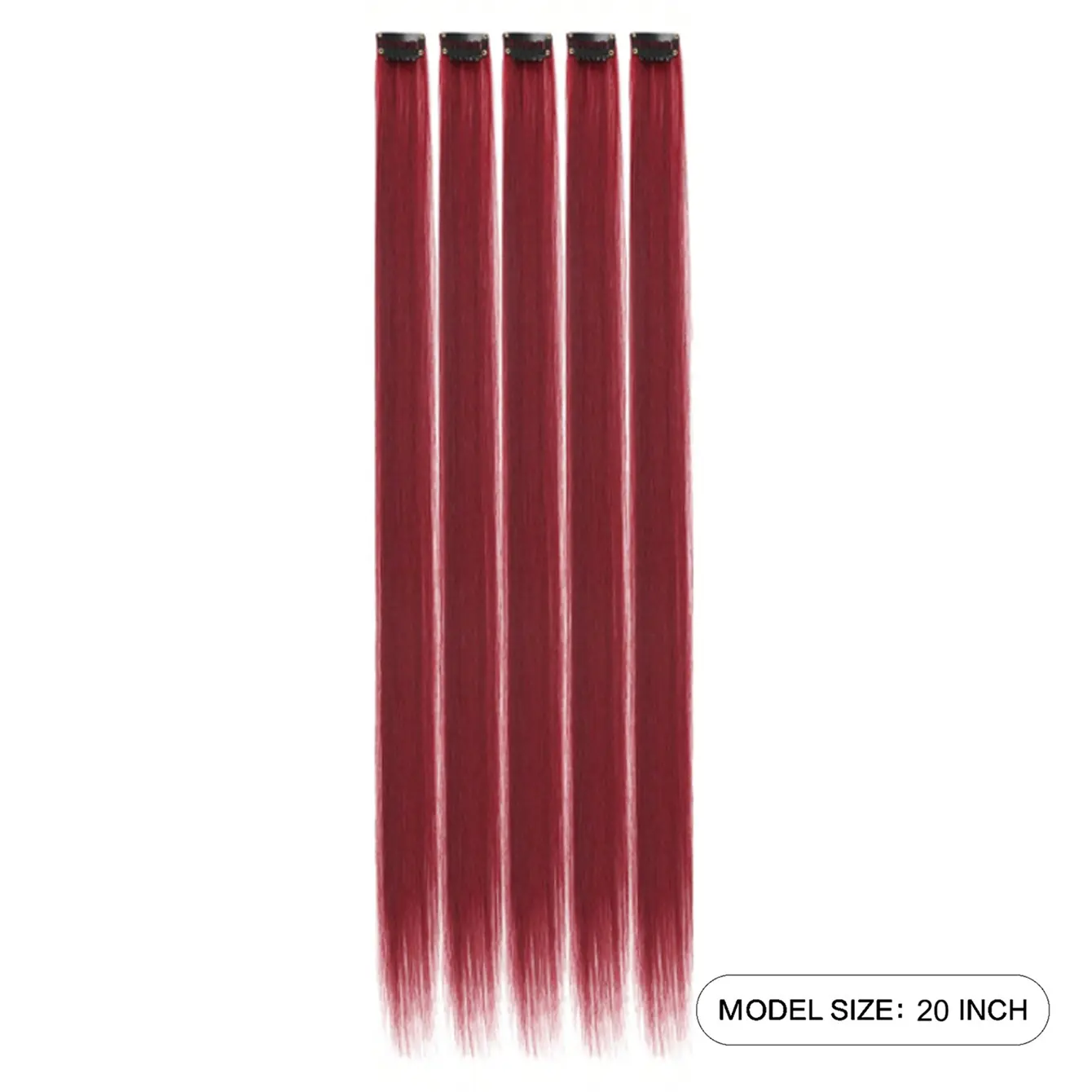 5pcs/Set Long Straight Hair  In Extensions Synthetic Clip In Hair Extensions for Women Halloween Christmas Party Cosplay