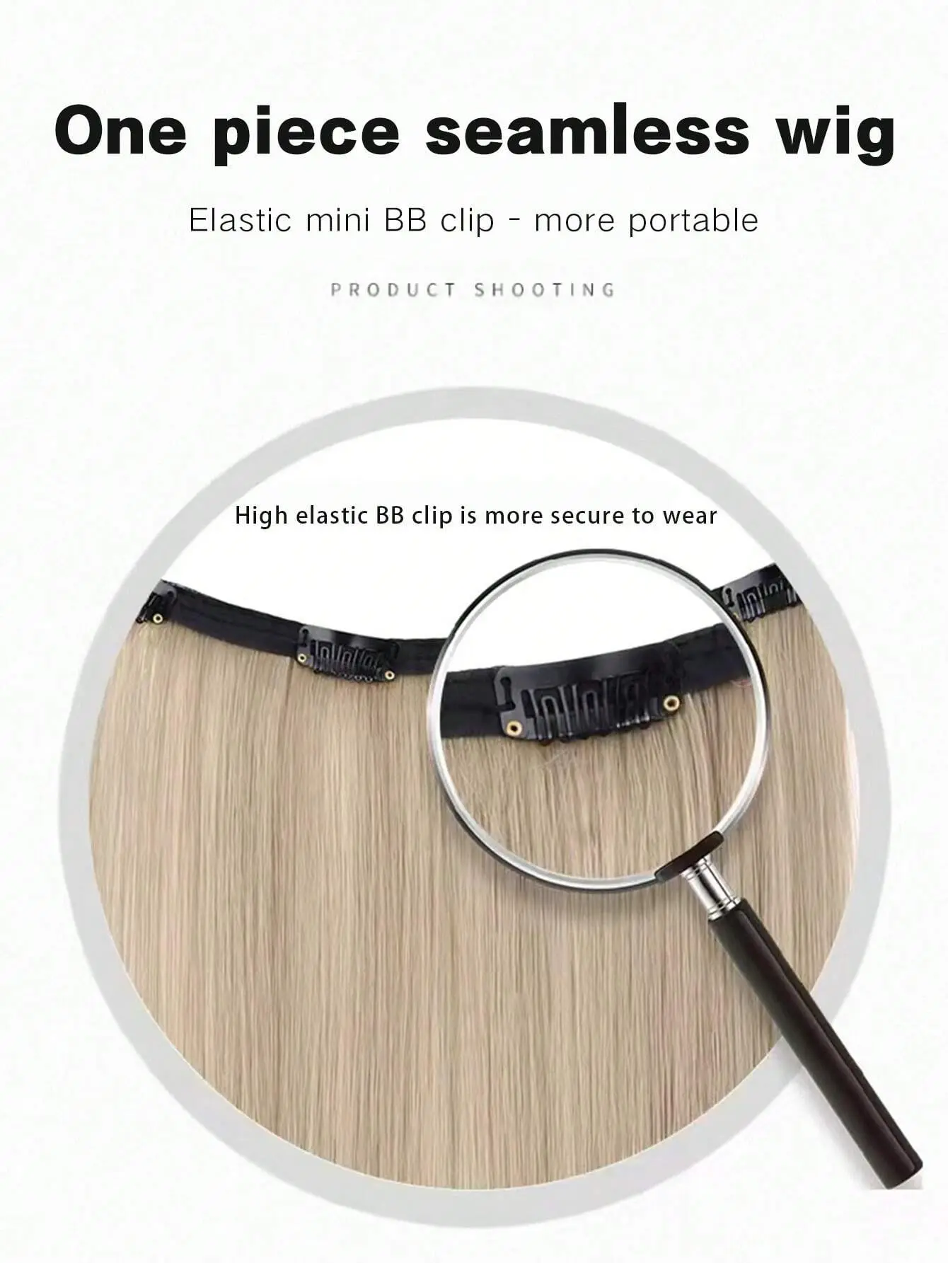 1pc Approx. 20 Inch Long Straight Synthetic Clip-In Hair Extensions, Color-Dyed Natural Looking Braids Hair Piece For Women