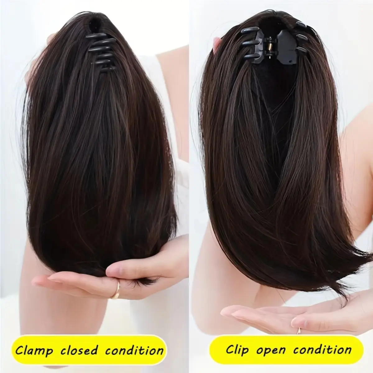 Short curly hair ponytail hair extensions Ponytail chin extensions Natural synthetic wigs Women's fashion accessories