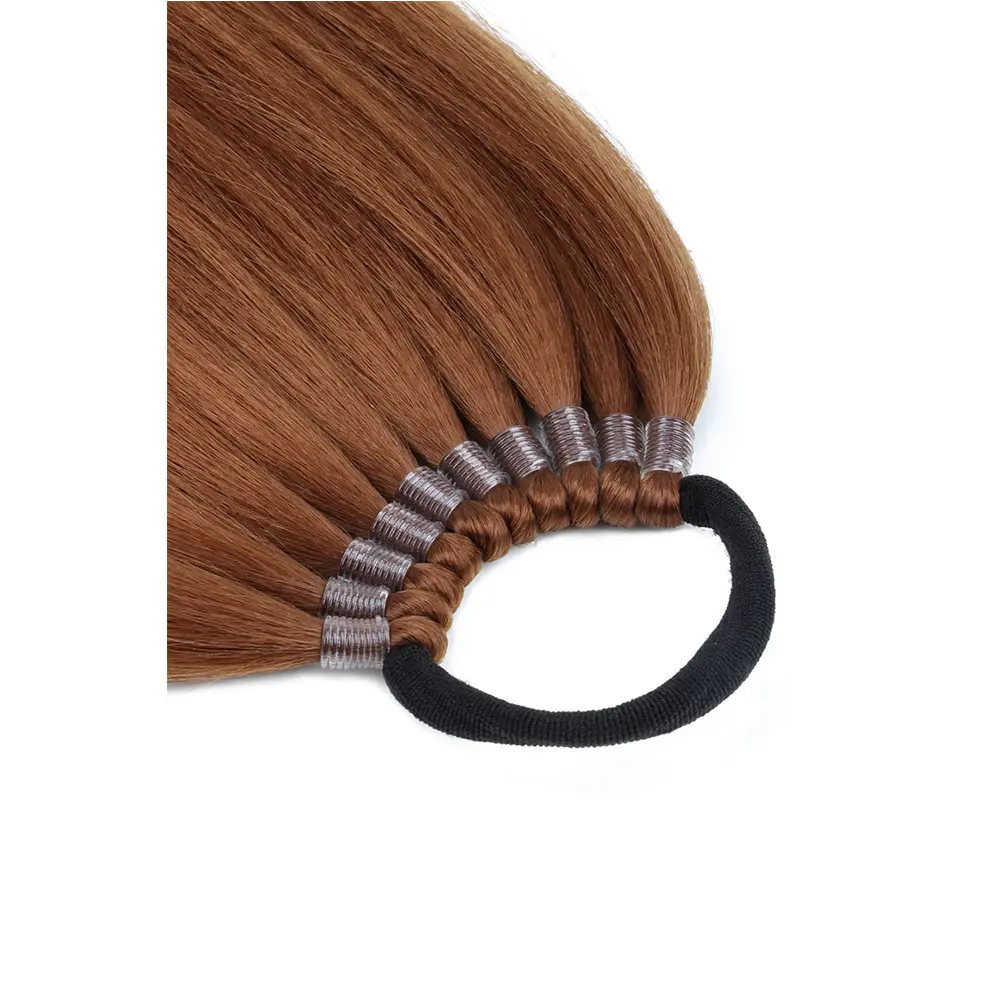 Wigs ponytail straight hair synthetic ponytail hair extensions high temperature silk women's rubber band ponytail