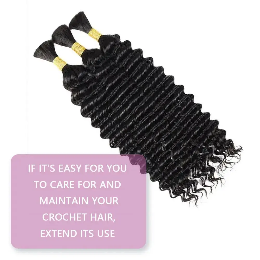 Deep Wave Braids 160g Netless Deep Wave Braids Micro Synthetic Braids for Bohemian Braids Wet & Waves