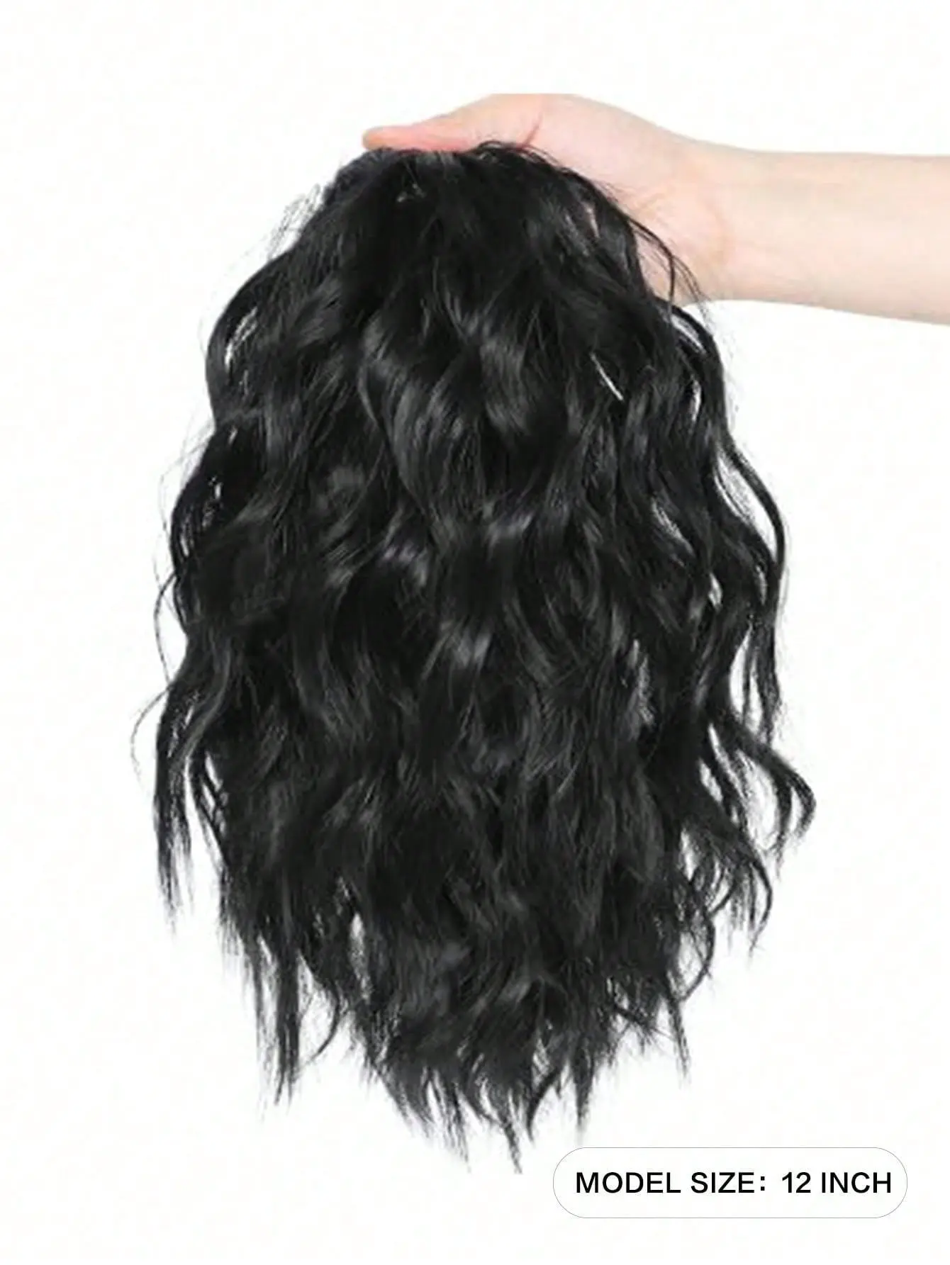 Short curls Elastic drawstring Ponytail, between ponytail and elastic drawstring Wavy synthetic curls for everyday use