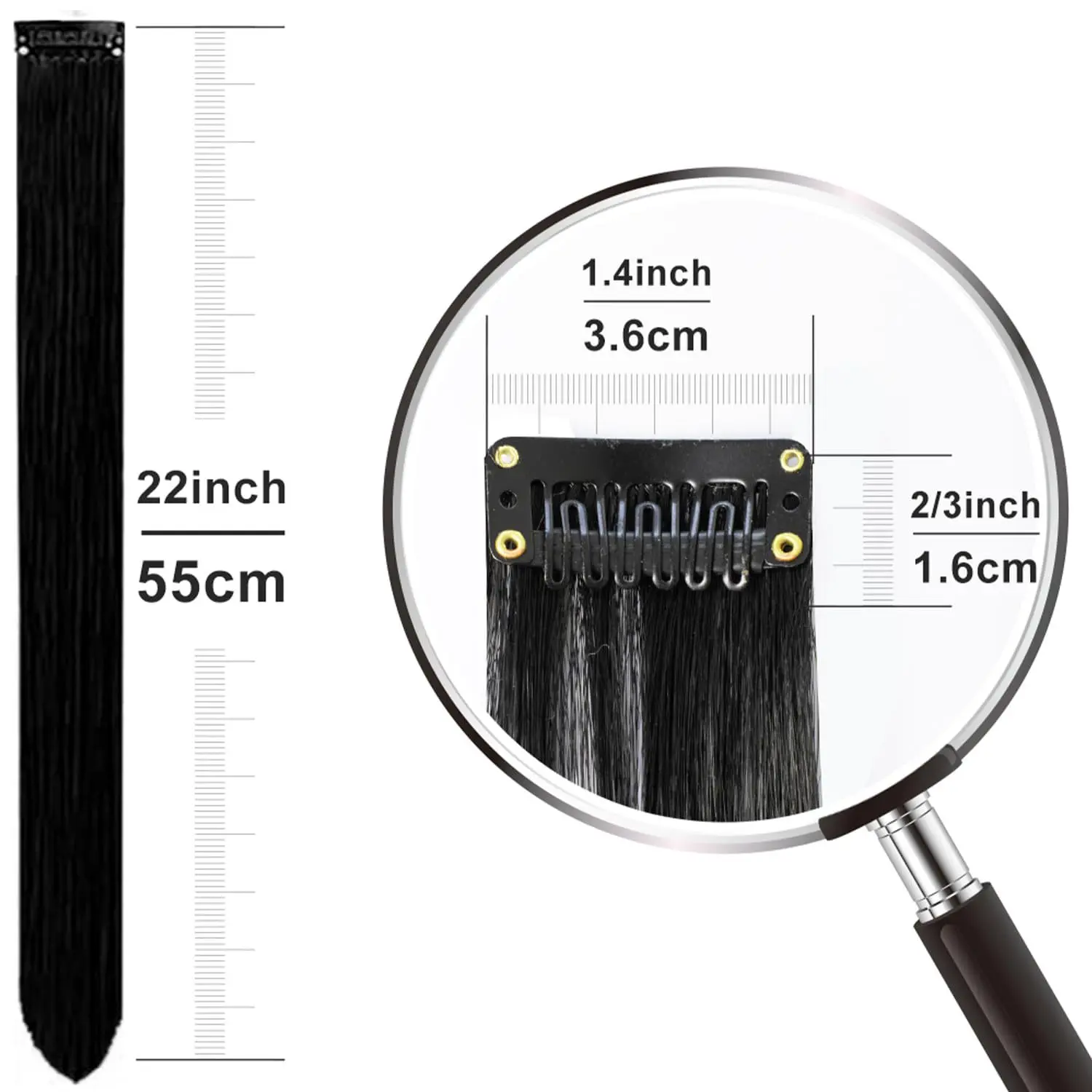 10 pieces of hanging ear dyeing, color clips, hair extensions, chemical fiber synthetic wigs, traceless hair extensions