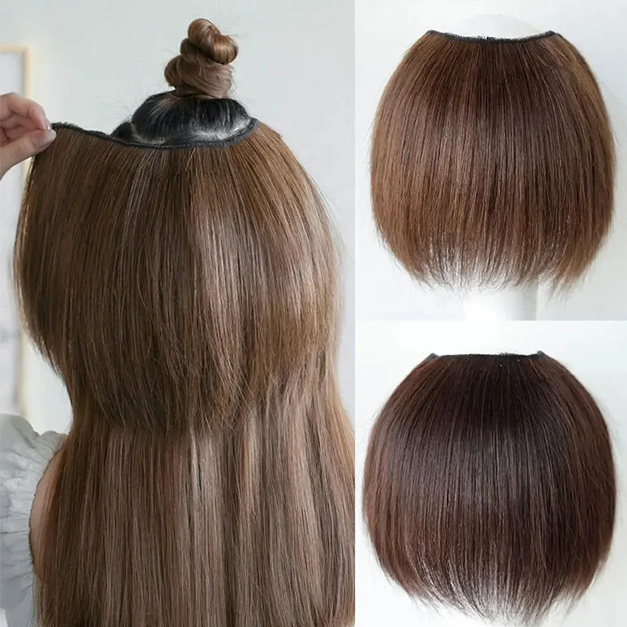 Synthetic long straight U-shaped half-head wig women clip natural fake wigs in hair extension, daily wigs