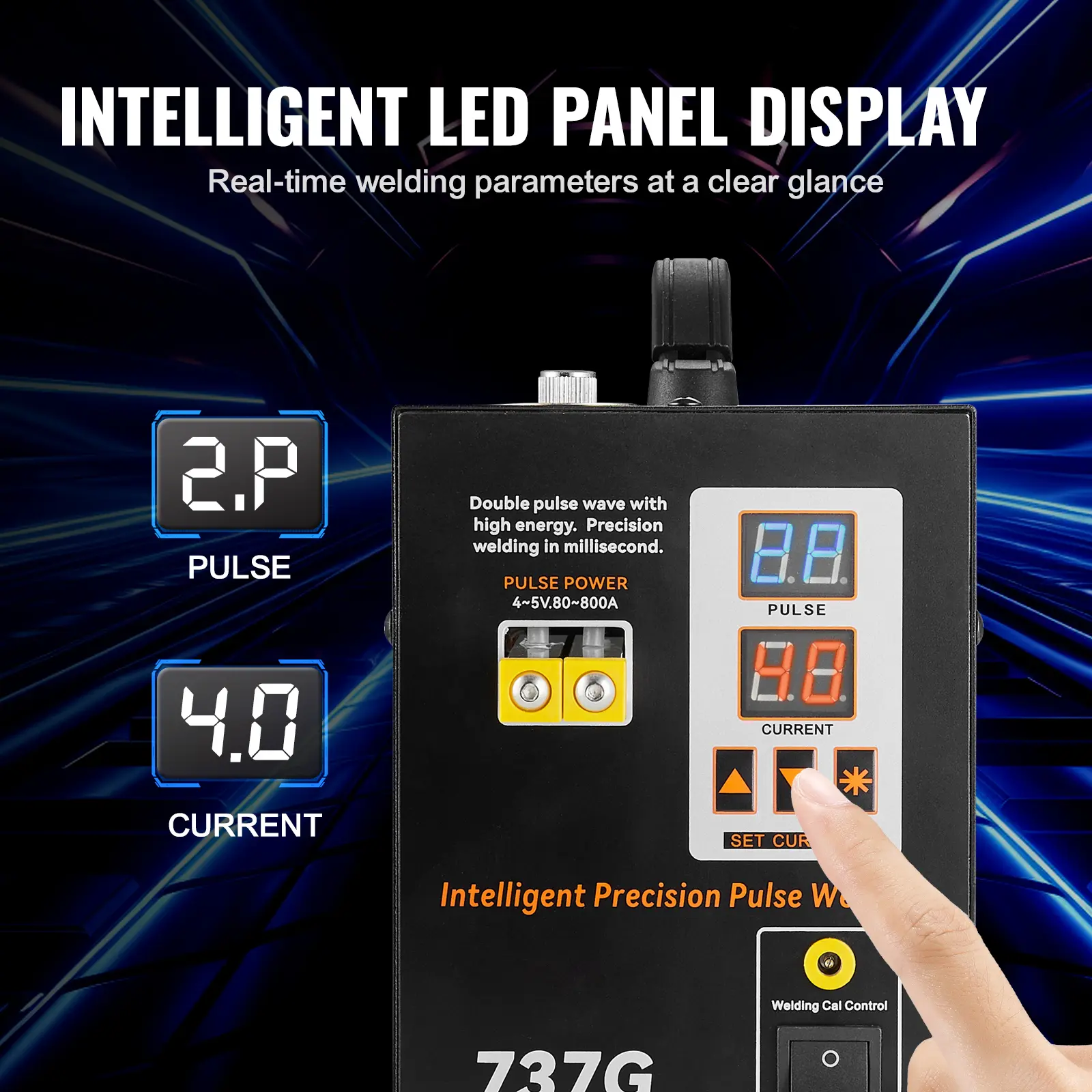 SucceBuy 737G Spot Welder Portable Battery Welding Machine Soldering Station W/2 Welding Mode LED Lighting for 18650Battery Pack