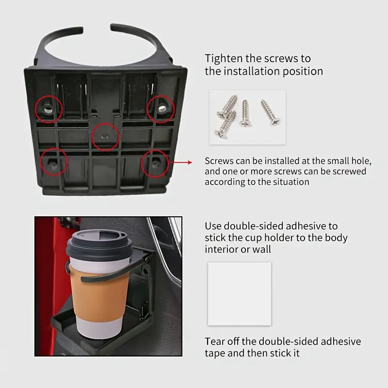 1 Pcs Universal Car Truck Drink Bottle Cup Holder Stand Folding High quality ABS Plastic for Car Truck Auto Supplies Car Styling