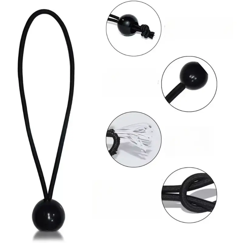 Outdoor Elastic Ball Rope Bungee Cords  Portable  Tarpaulin Awning Canopy  Heavy Duty Tarp Tie Down for Shelter  Tent Fixing