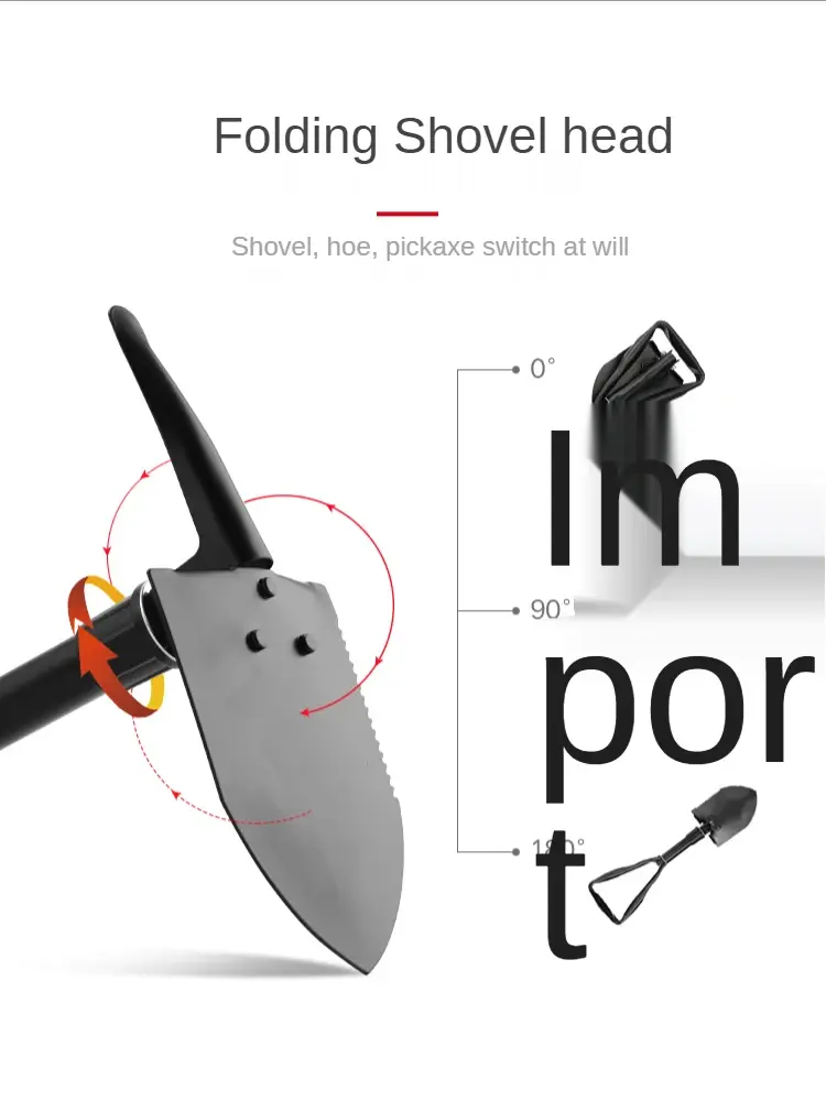 Tab military shovel multifunctional outdoor folding car fishing shovel special portable small worker shovel