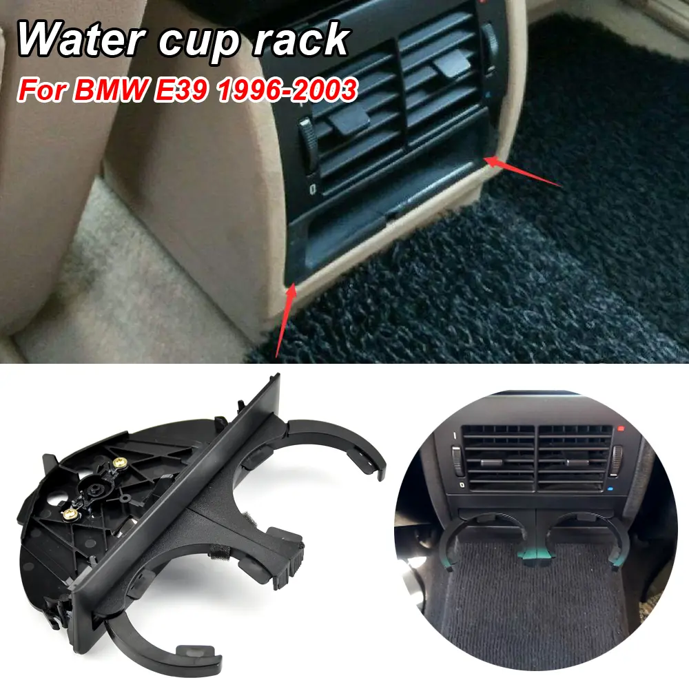 Front Rear Dual Car Drink Cup Holder For BMW E39 520i 525i 528i 520d 1997-2003 51168184520 51168190205 51168190206