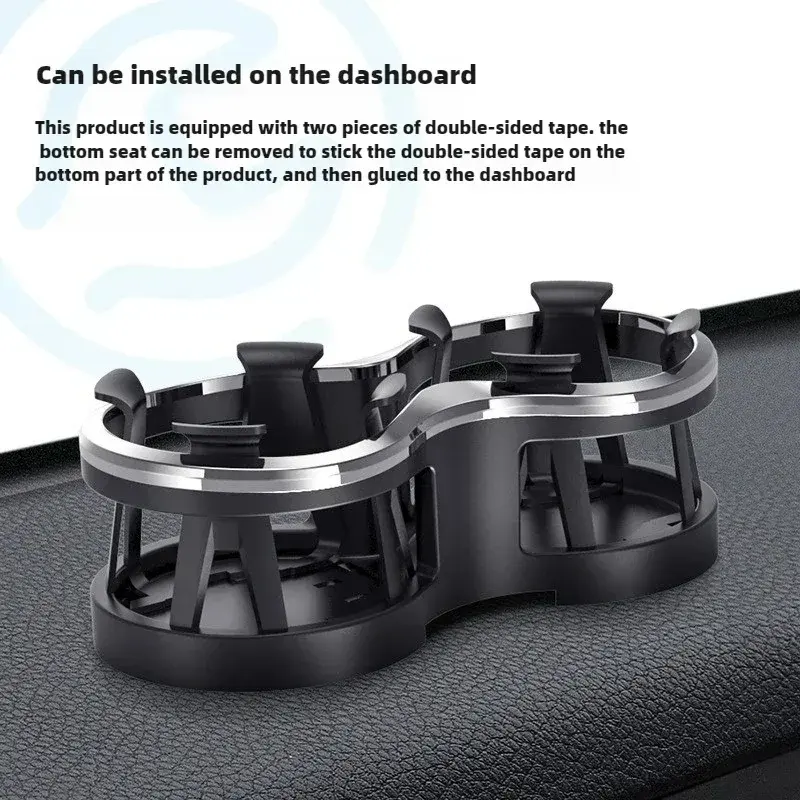 One Drag Two Drink Beverage Holder Car Drink Bottle Cup Holder Water Bottle Mount Stand Coffee Drinks Car Accessories