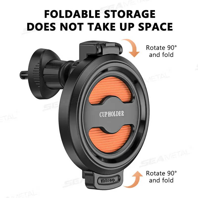 SEAMETAL Car Air Outlet Vent Cup Holder Universal Air Vent Storage Bottle ABS Water Cup Bracket Foldable For Milk Coffee Holder