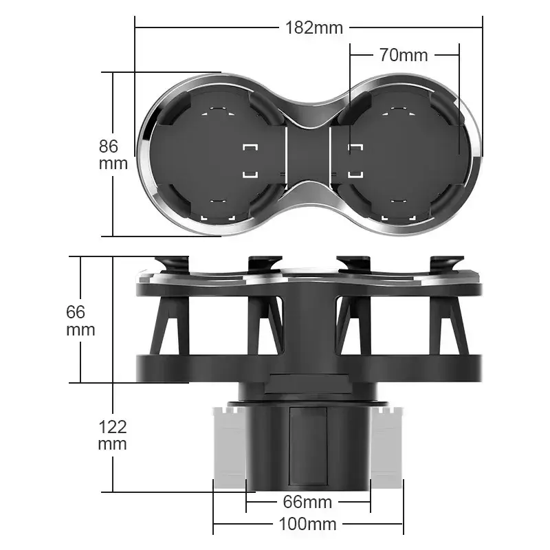 One Drag Two Drink Beverage Holder Car Drink Bottle Cup Holder Water Bottle Mount Stand Coffee Drinks Car Accessories
