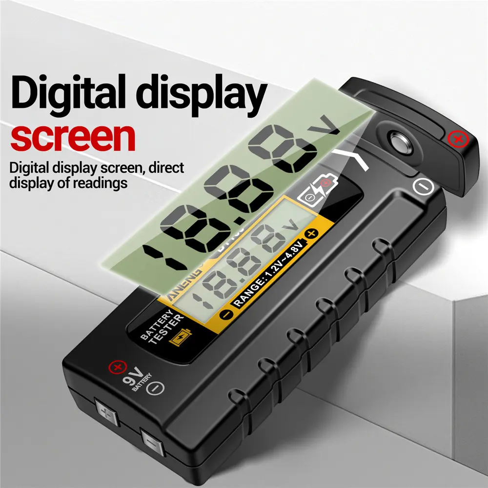 ANENG BT167 Battery Tester LCD Display C AA AAA D 9V 1.5V Universal Button Cell Detector Volt Test Checker Power Diagnostic Tool