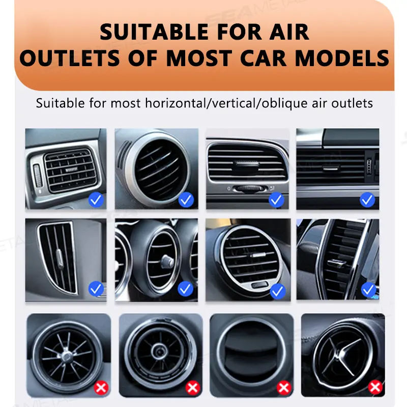 SEAMETAL Car Air Outlet Vent Cup Holder Universal Air Vent Storage Bottle ABS Water Cup Bracket Foldable For Milk Coffee Holder
