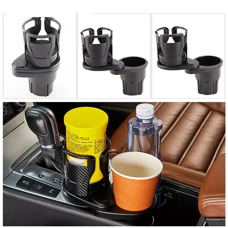 Car Drink Holder Multifunction Adjustable Cup Holder 360° Rotation Stable Anti-Slip Auto Parts Storage Box Car Water Cup Holder
