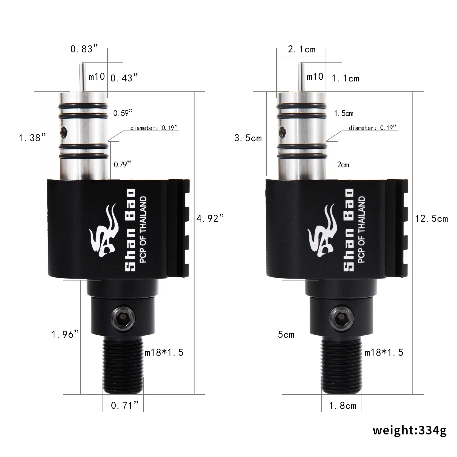 Shan bao  submersible valve aluminum alloy   switch regulator with 3000psi display