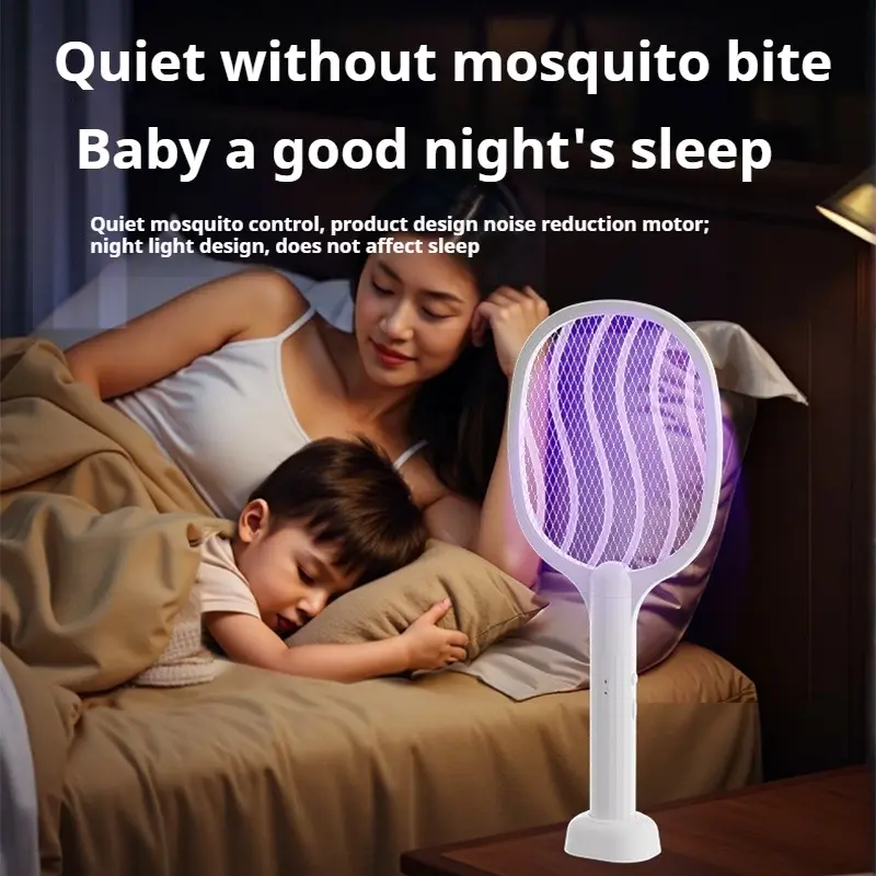10000M Long-handled Electric Mosquito Killer Household Use Camping Silent Portable Mosquito Killer for Night Attracting Mosquit