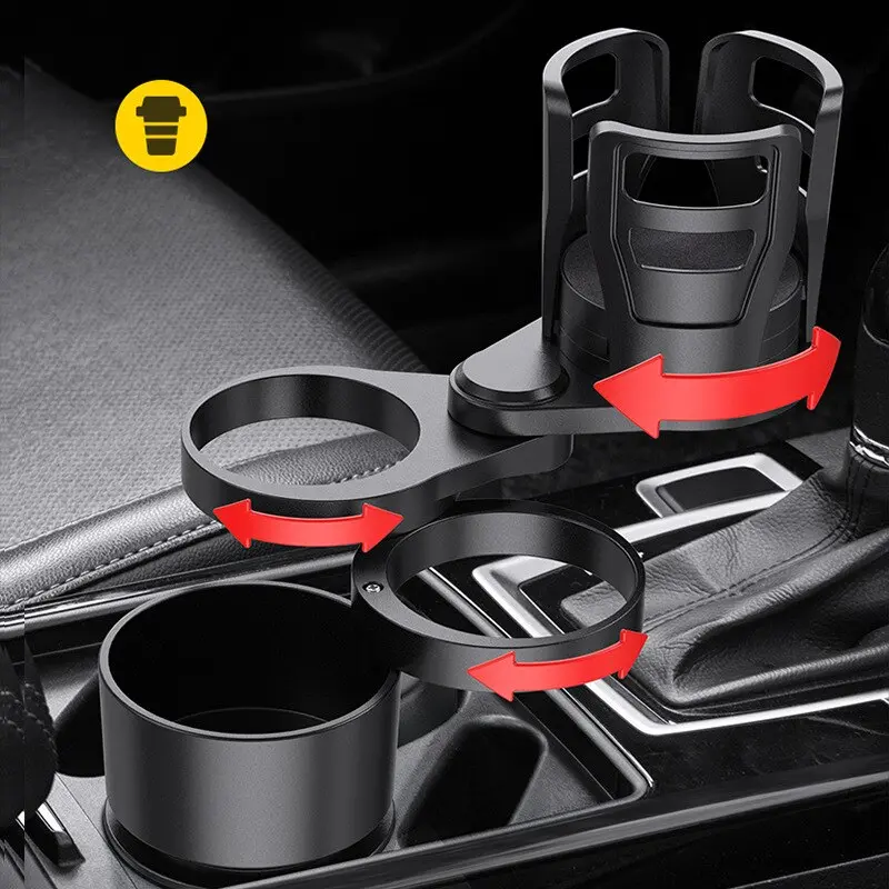 Car Multifunction Cup Holder 4 In 1 Adjustable Car Cup Holder Expander Adapter 360Degrees Rotating Car Cup Mount