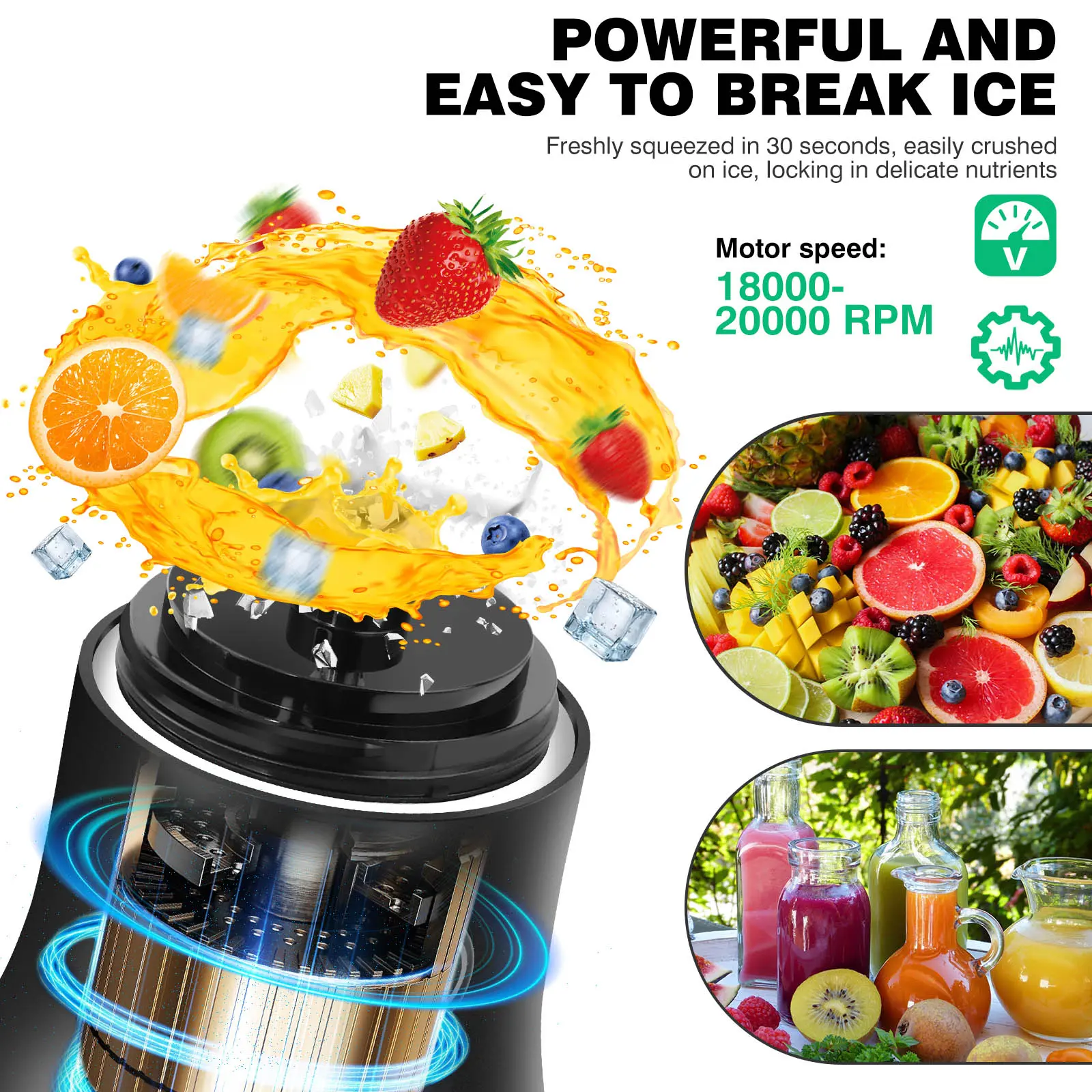 Professional 2 In 1 Portable Blender 600ML Electric Juicer Fruit Mixers USB Rechargeable Smoothie Mini Blender Personal Juicer