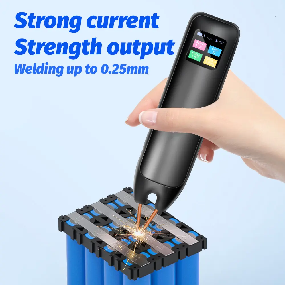 DC4.2V small digital display handheld spot welder 18650 lithium battery portable spot welder 1.33 inch color screen display