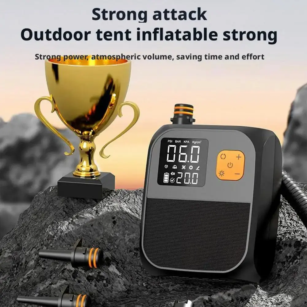 EAFC Electric Air Pump Wireless Air Pump 80W Wireless SUP Pump Tire Inflator Dual-Stage Battery Paddle Board Pump for Inflatable
