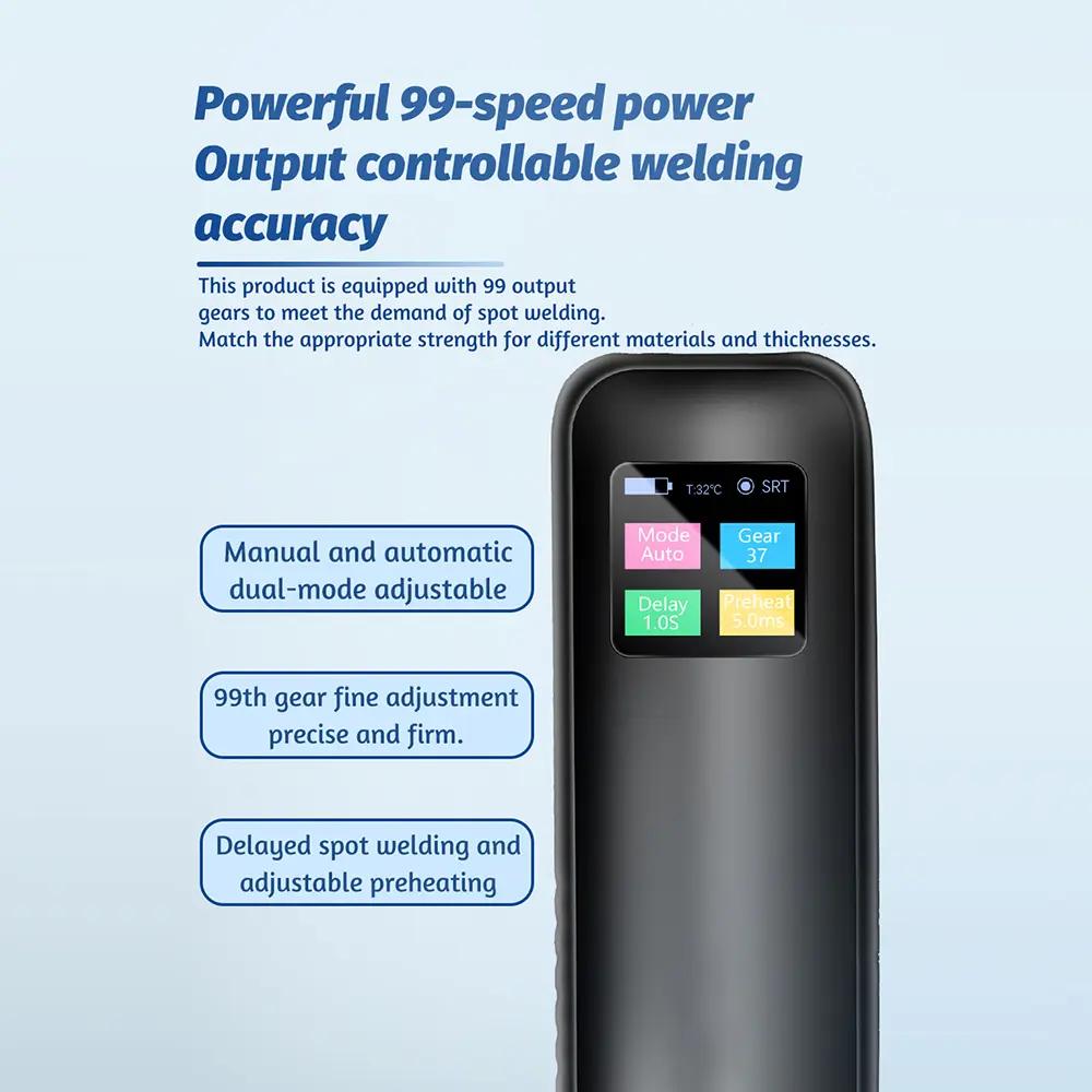 DC4.2V small digital display handheld spot welder 18650 lithium battery portable spot welder 1.33 inch color screen display