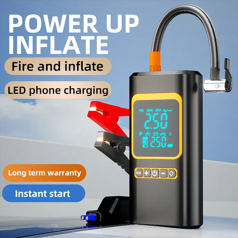 Car Wireless Air Pump Air Compressor Tire Ball Inflator Led Light Tire Inflator 150Psi Electric for Car Motorcycles Bicycles