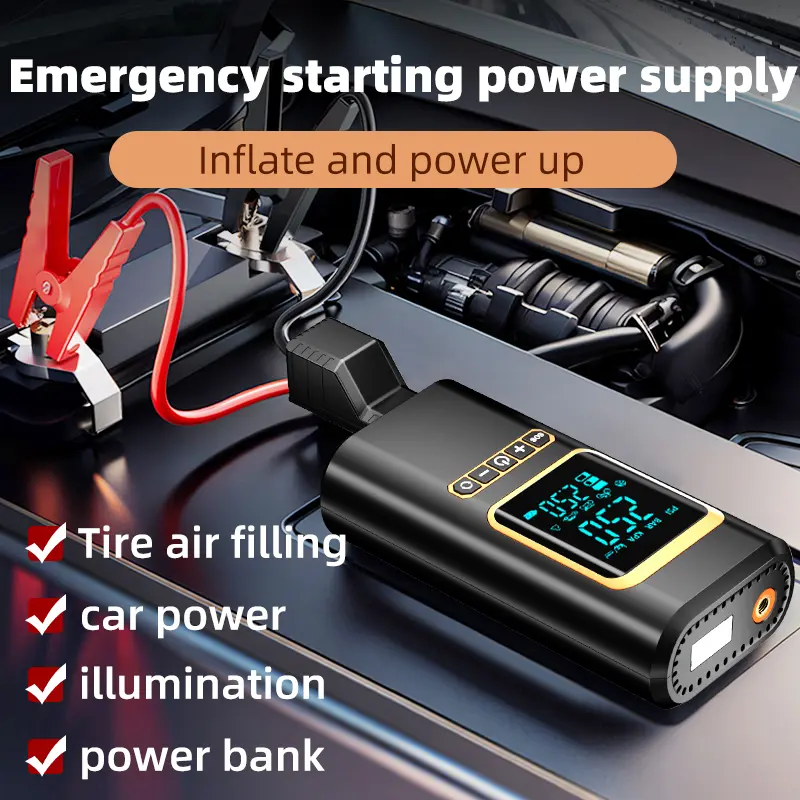 Car Wireless Air Pump Air Compressor Tire Ball Inflator Led Light Tire Inflator 150Psi Electric for Car Motorcycles Bicycles