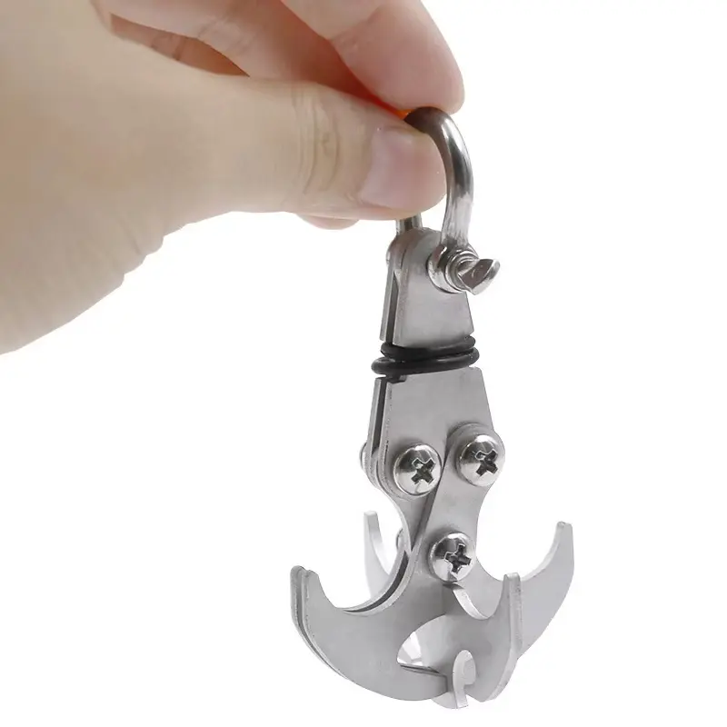 Stainless Steel Outdoor Climbing Hook Gravity Hook Survival Folding Escapement Hook Rock Climbing Heavy Claw Flying Tiger Hook