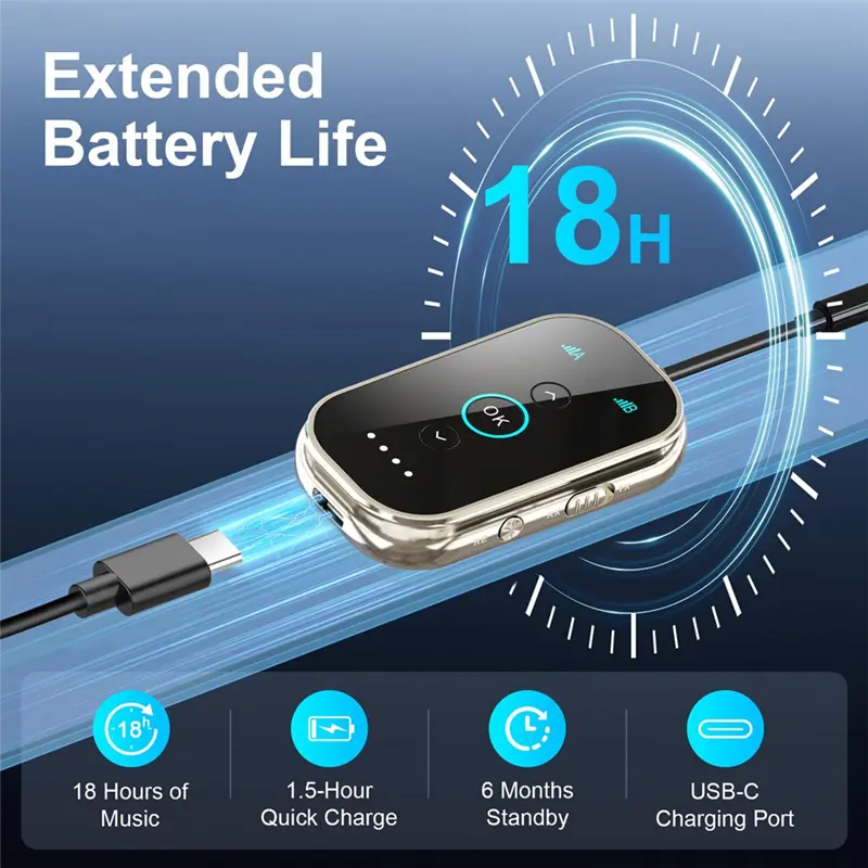 Bluetooth Transmitter Airfly Pro Bluetooth Transmitter Airplane Wireless Transmitter For Airplane/TV/Car/Gym