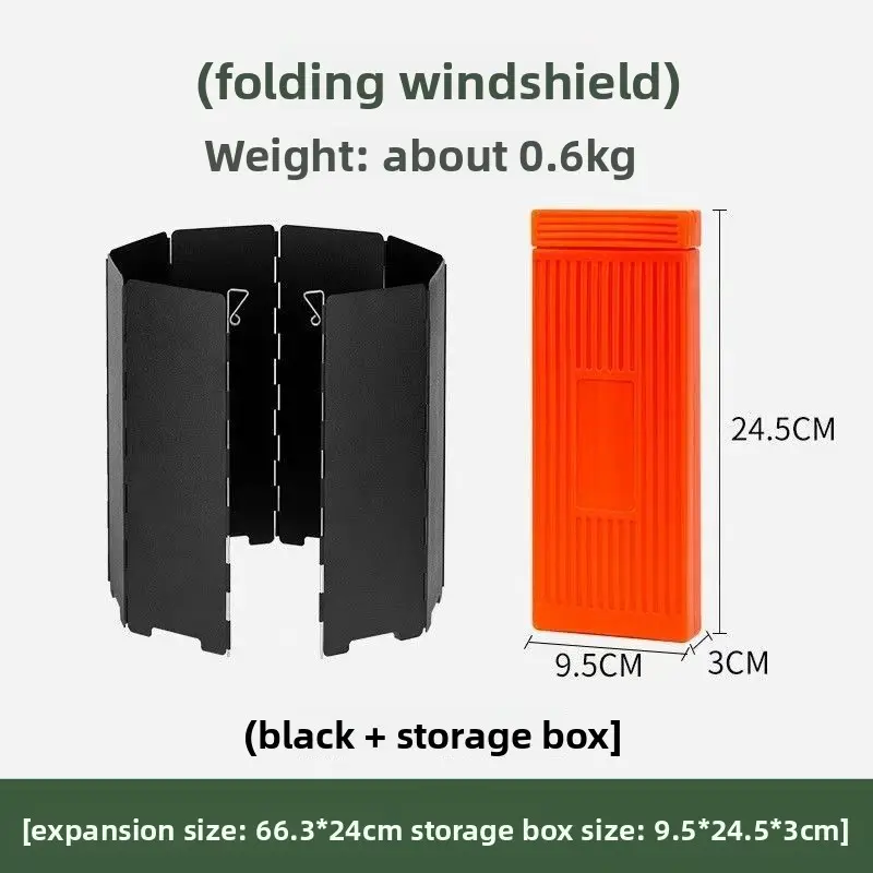 Stove Windshield Folding Structure 10 Plates Camping Supplies Wind Deflectors Stove Picnic Cooking Burner Windproof Screen