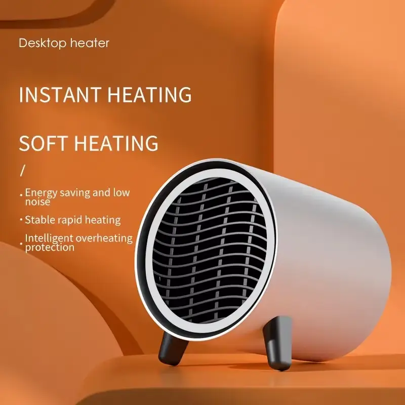 Portable Desktop Electric Heater 600W | Low Noise Constant Temperature Fan Warmer for Home Office Winter