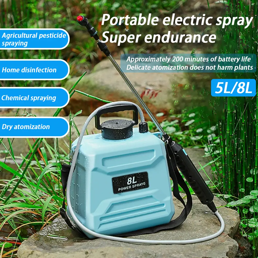 Electric small pesticide spray 5/8L can automatically recover high-pressure pesticide sprayer for agricultural flower spraying