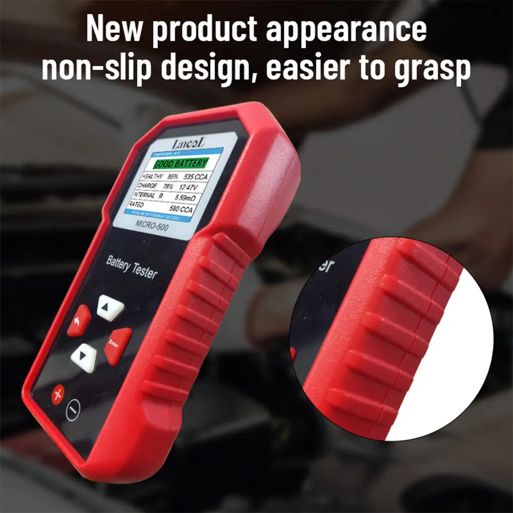 12V 24V Battery Tester LCD Display Battery Capacity Tester Professional Battery Life Tester Stored As QR Code for Car Motorcycle