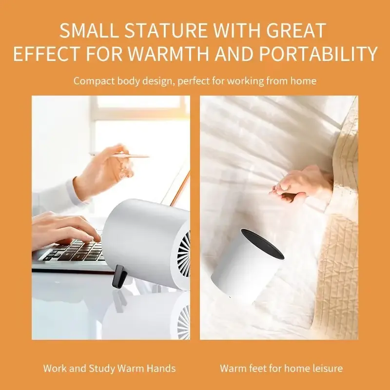Portable Desktop Electric Heater 600W | Low Noise Constant Temperature Fan Warmer for Home Office Winter