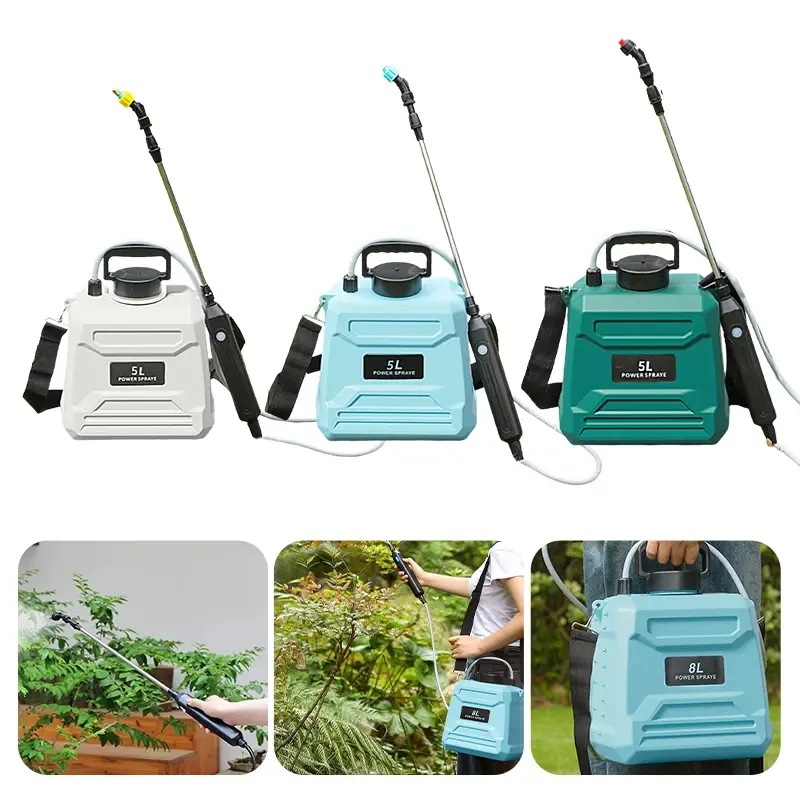 Electric small pesticide spray 5/8L can automatically recover high-pressure pesticide sprayer for agricultural flower spraying
