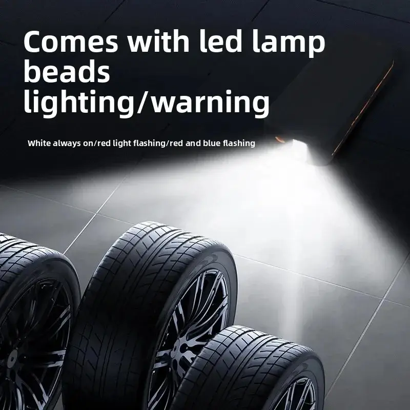Smart Portable Car Tire Inflator 80W | Fast Air Pump 50L/min | LED Light | USB Power Bank | Digital Display | Multi-Mode