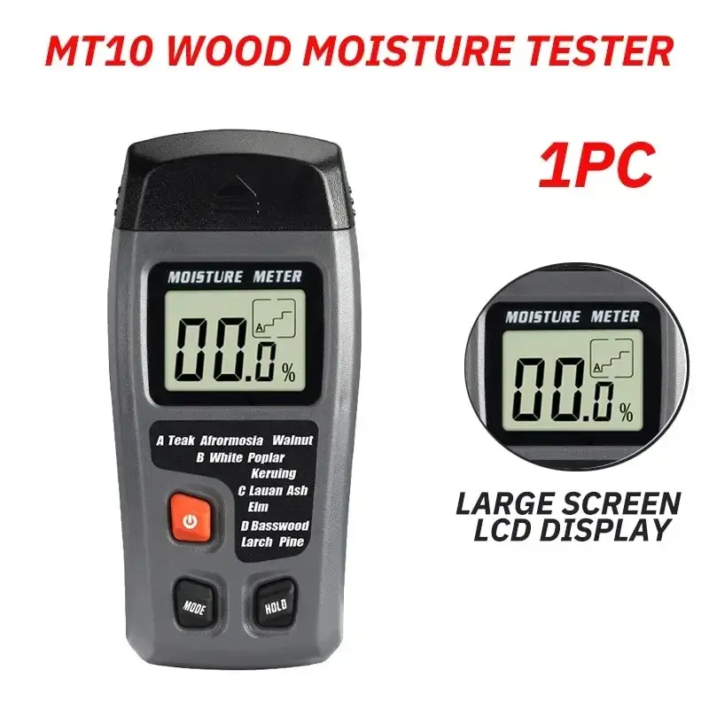 Wood Moisture Meter Digital Humidity Tester for Wood Flooring Cartons Building Materials Accurate Water Content Measurement