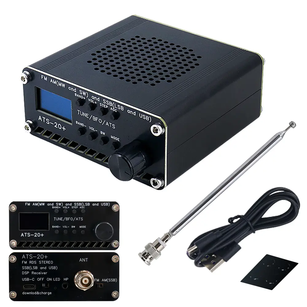 ATS-20+ Si4732 Full Band DSP Radio Receiver With SSB/FM/AM/LW/SW Portable Shortwave SDR Tuner with Antenna/Type-C