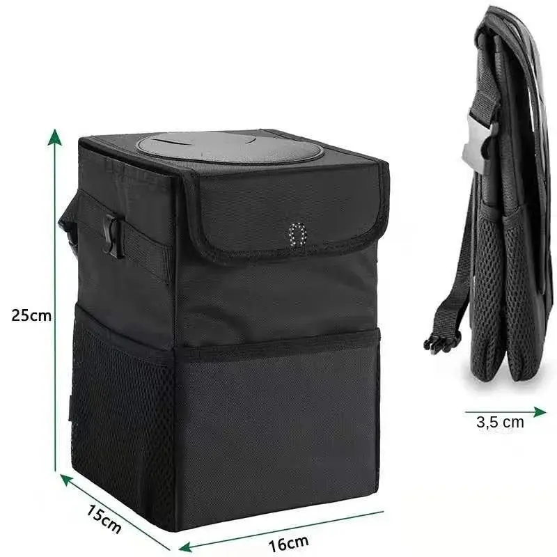 Portable Car Trash Can Foldable Storage Box-Multifunctional Vehicle Organizer Car Waste Bin Compact Storage Bin for Car Interior