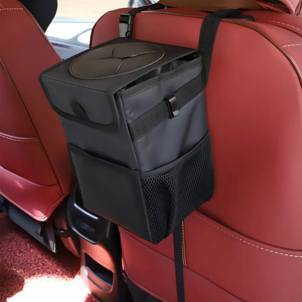 Portable Car Trash Can Foldable Storage Box-Multifunctional Vehicle Organizer Car Waste Bin Compact Storage Bin for Car Interior