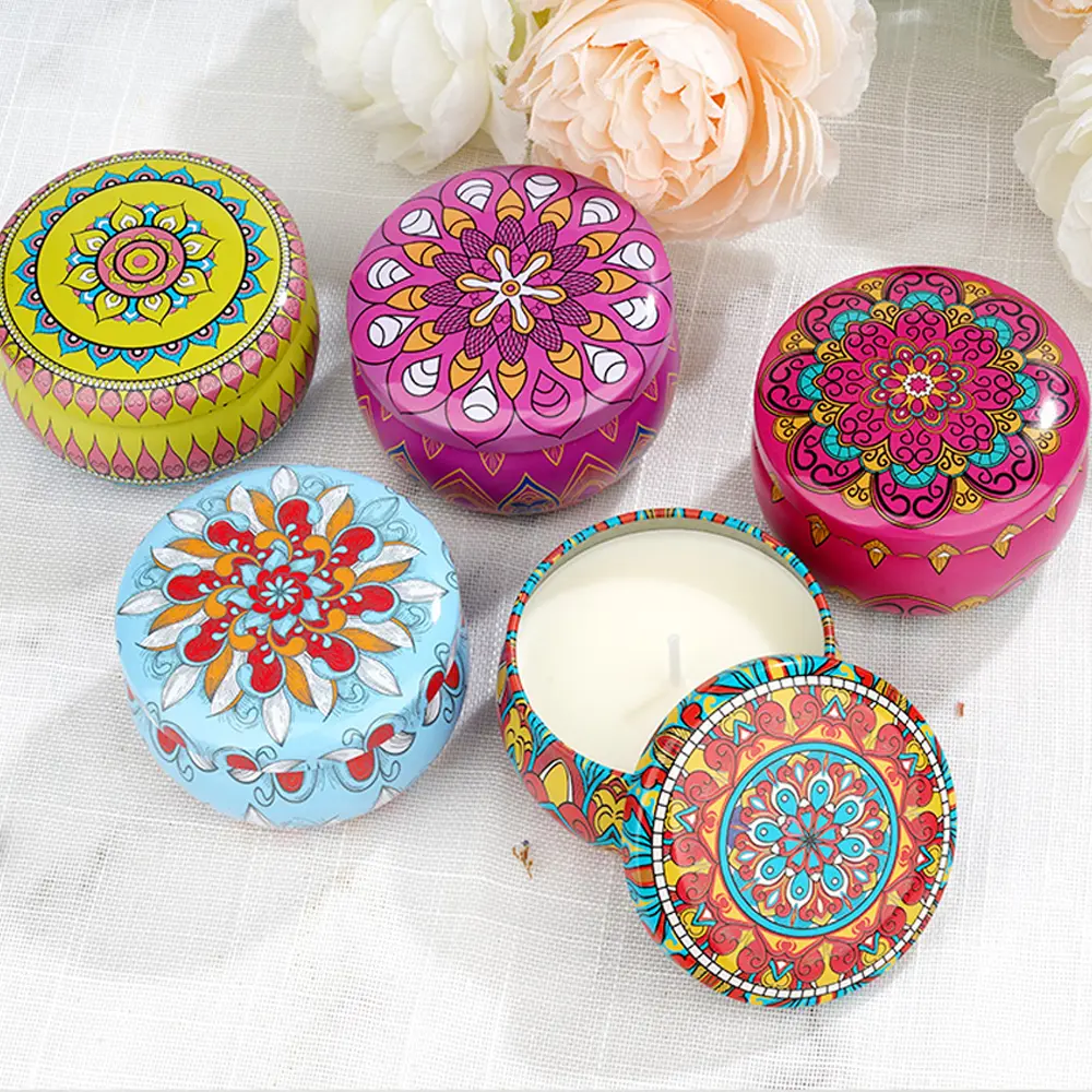 AS-21 Scented Soy Wax Candle in Decorative Tin Jar, Portable Smokeless Aromatherapy Candle For Home/Gift/Relaxation/Travel