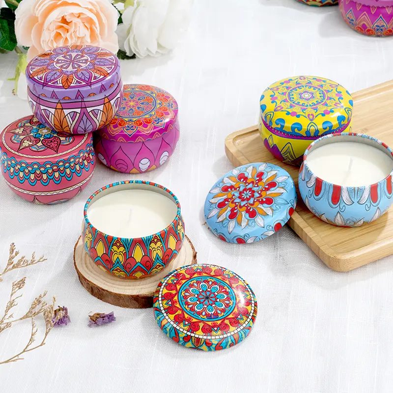 AS-21 Scented Soy Wax Candle in Decorative Tin Jar, Portable Smokeless Aromatherapy Candle For Home/Gift/Relaxation/Travel