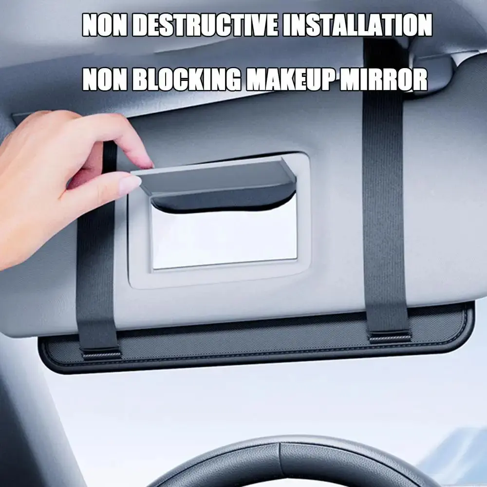 Car Sun Visor Leather Organizer – Multi-Pocket Holder for Cards, Sunglasses, License & Receipts