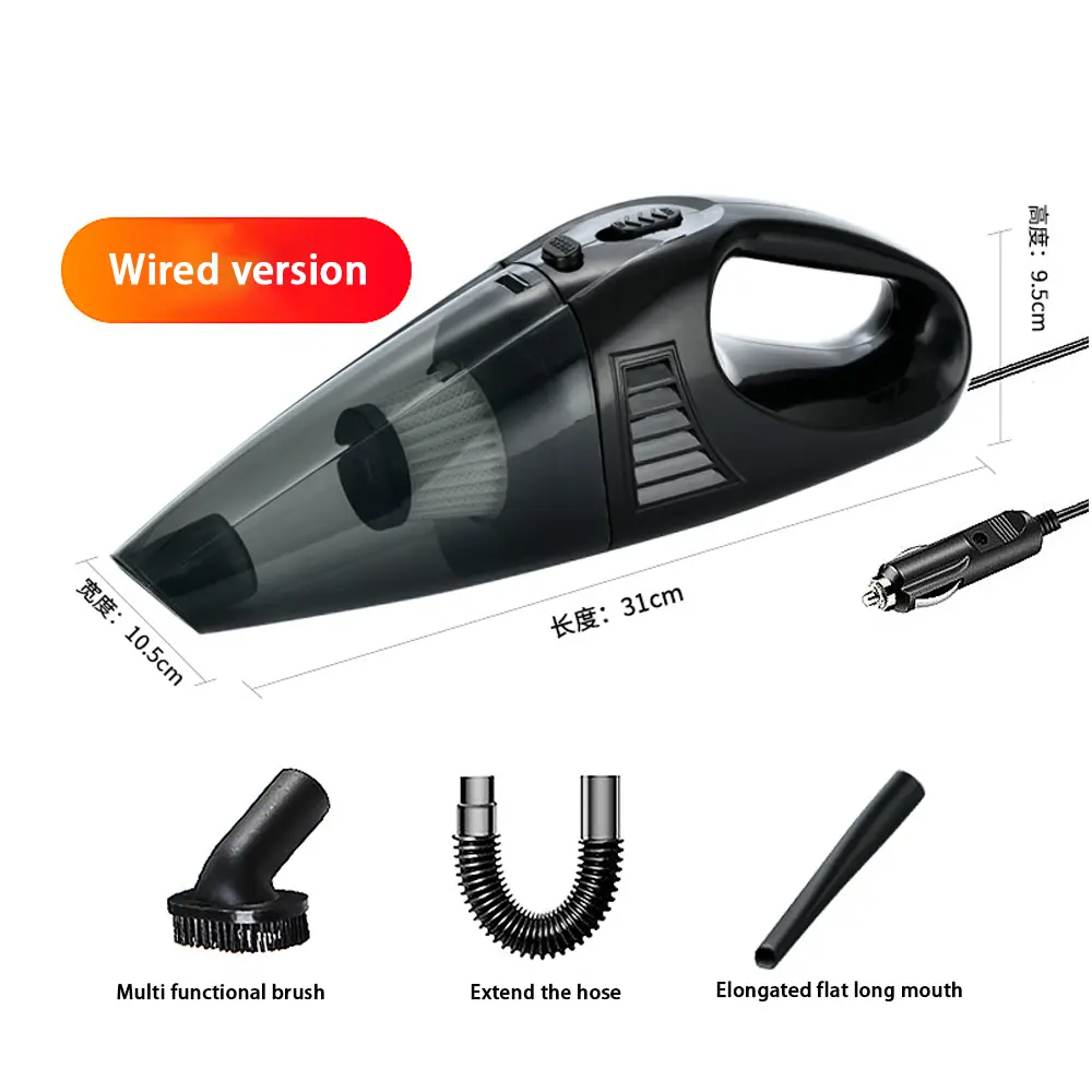 Wireless Car Vacuum Cleaner Portable Handheld for Home and Car Dual Use 3M Power Cord