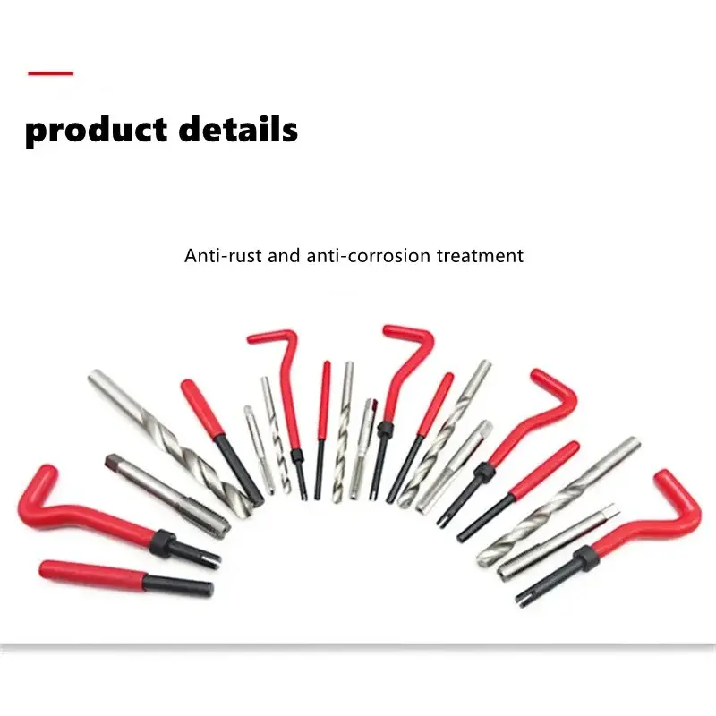 131-Piece Thread Repair Kit, Taps & Dies Set for Car & Auto Thread Restoration, High-Quality Thread Repair Tools