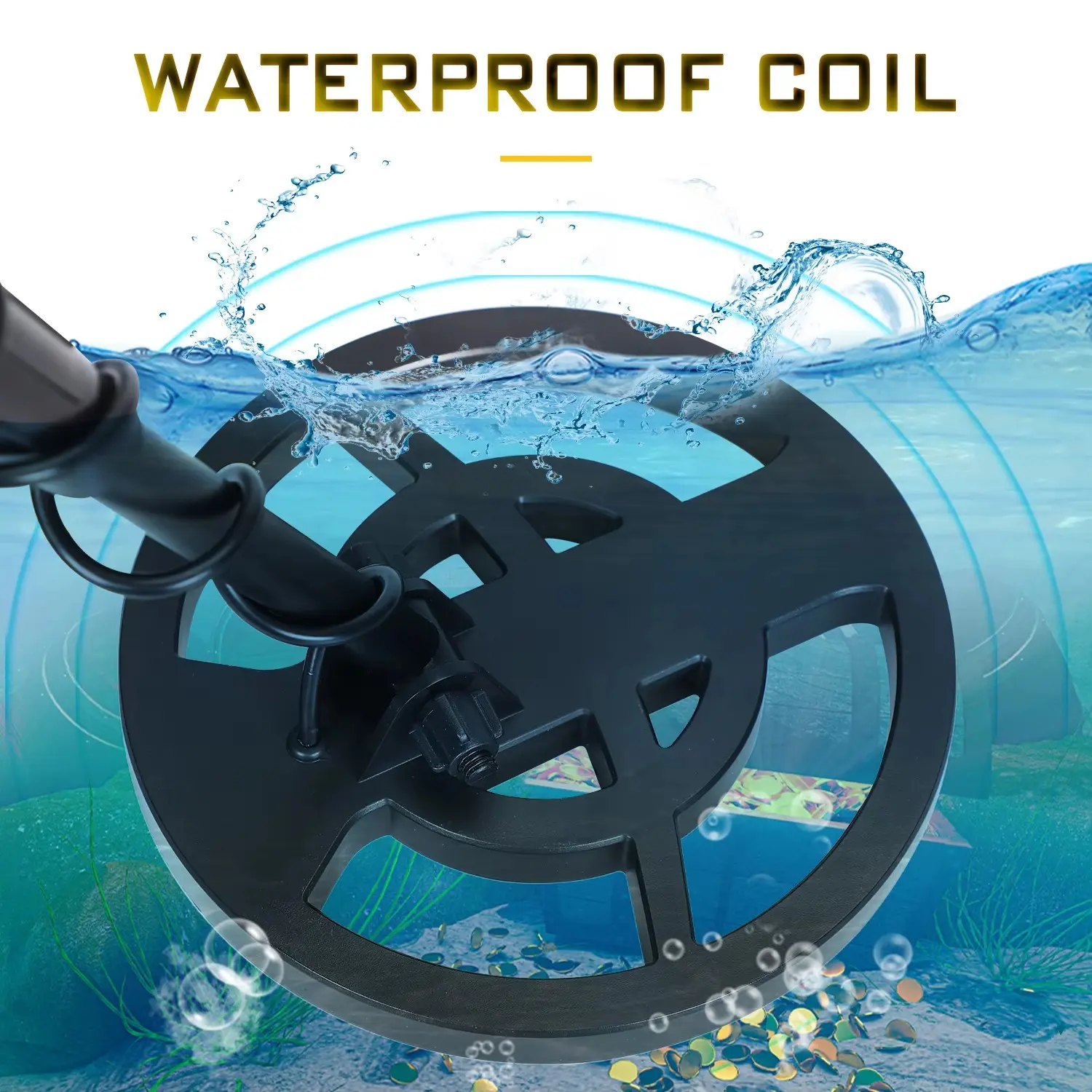 Lightweight Waterproof Metal Detector GTX5030Y – Adjustable Shaft, DISC Mode, Accurate Detection for Adults & Beginners